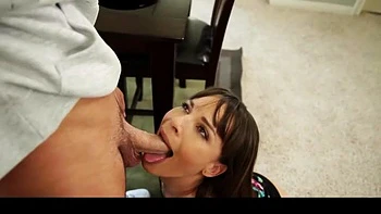 Amazing Blowjob By Brunette Babe: Milf  Cumshot Porn