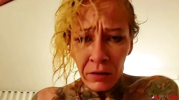 Inked-up, Rough-looking Bitch Amanda Doll Gets Fucked In Pov