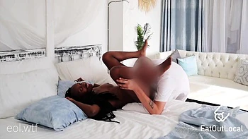 Shy 18yo African Teen 18+ Sharleen Bravely Takes Her First White Cock
