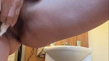 sweethanajapanese teen pissing on toilet - hairy pussy squirts water