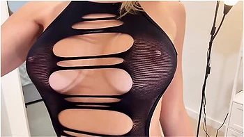 Japanese Naomi Try On Uncensored Fishnet Transparent Dress