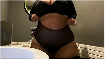 Bbw In Bar Toilet Undresses And Caresses Huge Tits Irina Priroda
