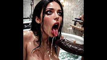 Asian Teen Tia Gets Blacked by Huge BBC in Bathtub - AI Dungeon Slut Compilation 58 Part 1