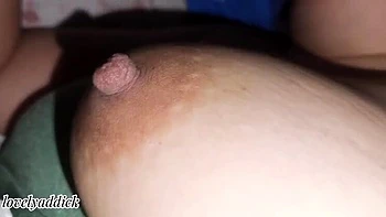 Sleepy Step Sister Under Blanket - Big Tits & Pink Nipples Close Up Voyeur
