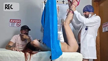 Brazilian Redhead Wife Fucked By Doctor In Clandestine Gyno Exam - Amateur Cuckold 4K