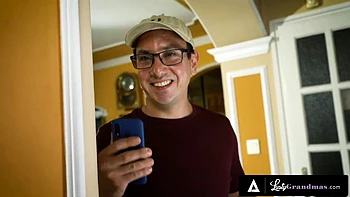 LUSTY GRANDMAS - Horny Granny Marsha Seduces Delivery Stud for Hard Fuck: Porn