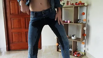 Blonde Teen MissAnja_FH Squirts and Pees in Her Jeans - Wet Solo Fingering