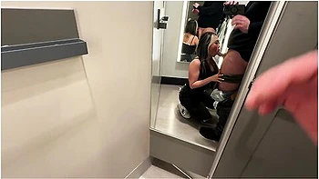 Risky Quickie With Asian In Target Dressing Room Ends With Creampie