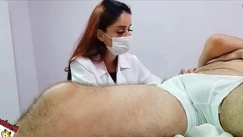 Nurse Handjob For Patient's Erection - Redhead In Uniform POV