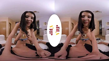 746858373363: Cowgirl, Brunette  Asian VR Porn