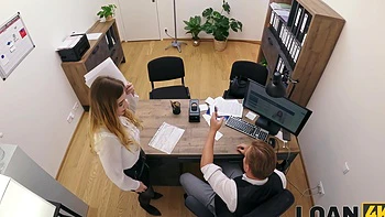 Maya and her hubby enjoy clothed sex in the office