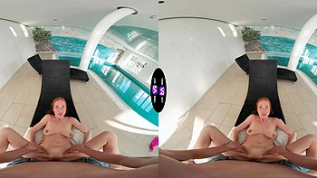 A beautiful sex session of the couple with a red-haired beauty Holly Molly