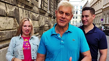 Irina Cage gets her wet pussy vibrated by Porno Dan