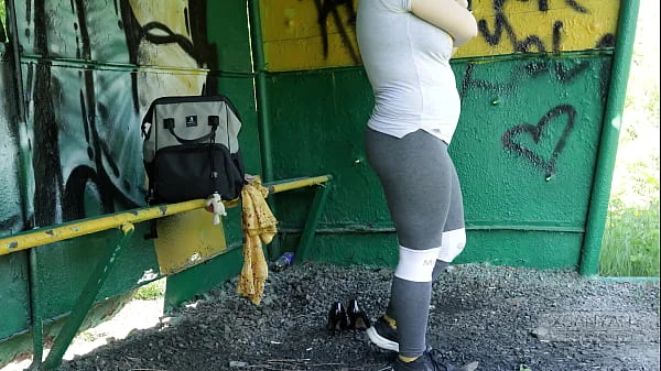 My shiny stockings in public caught the attention of a stranger, I had no choice .... Cum on panties is this adultery? - XSanyAny