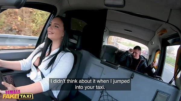 Female Fake Taxi Her Big natural boobs are on top form fucking a customer