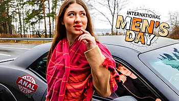 Shy Teen Miss Sunset Gives Sloppy Car Blowjob After Ride - Anal Sex with Alex Polo