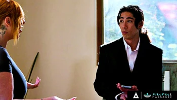 NURU MASSAGE - Busty MILF Lauren Phillips Gets Her Redhead Pounded By Her Client's Hard Cock