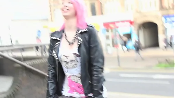 Beautiful and very slutty slut shows her ass in public while pissing between her legs