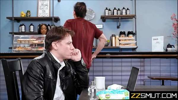 ebony barista fucked in the ass by client