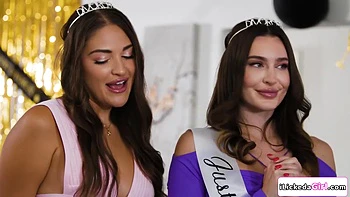 Divorced big tits lesbian couple fucking their new roommates