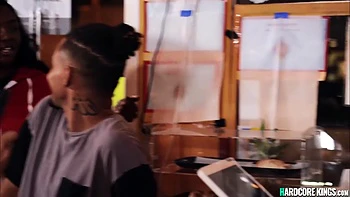 Busty Latina Barista Fucking Big Cock