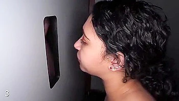 Ebony Cumslut Sucking & Fucking Multiple Cocks