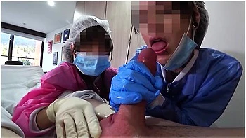 Two Nurses Decided To Try Out My New Dick In Practice