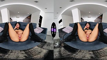 Hot solo masturbation with sneakers and socks, a steamy virtual reality scene featuring Breiny Zoe.