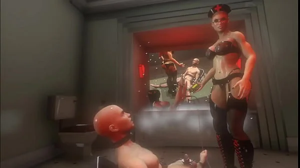 Citor3 3D SFM VR Sex Game Huge tits latex mistress electro stimulation precum riding and milking