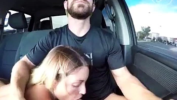 Sex in Car ft. Kissa Sins: Blowjob, Amateur  Bongacams Porn