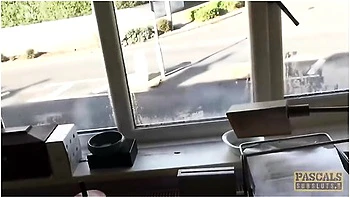 Redhead Sub Isabel Dean Receives Warm Jizz