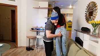 Skinny brunette Viola Weber rides her man’s cock