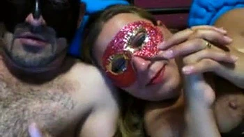 Masked Couple Fucking: Blowjob, Hardcore  Amateur Porn