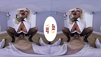 Ahatss: Blowjob, Cowgirl  Blonde VR Porn