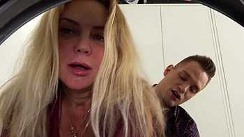 Blonde milf Alla Peek in sexy stockings and lingerie