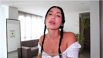 My Sexy Stepsister Wanted To Lose Her Ass Virginity With Me - Anal Play Colombian Babe