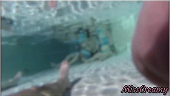 Teen Student Fingers My Pussy In A Public Pool In Front Of Everyone - Its Very Risky With People