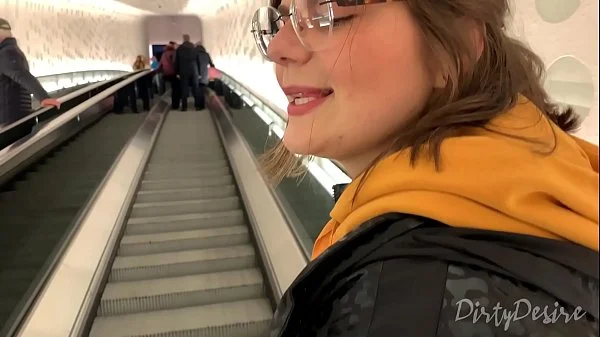 I control her pussy in public with a lovense lush - she moans and is embarassed