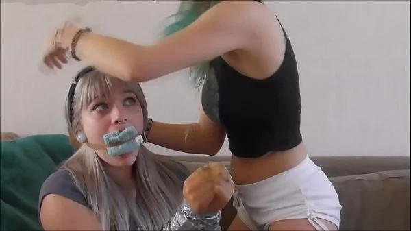 two innocent teen girls try some bondage