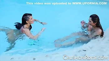 Lick Each Others Pussies At The Pool With Romi Rain And Reena Sky