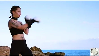 Boxer Tied Up And Spanked Before Rimming Her Dom Along The Balearic Sea - Real Domination