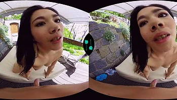 Asian creampie: Blowjob, Doggy  Cowgirl VR Porn