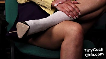 College student mocking professor