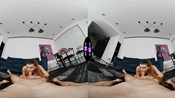 Arina Shy rides a big cock in stunning vr quality