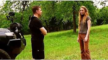 Beautiful Bondage Virgin Gets Gets Tied Up And Face Fucked In A Texas Orchard