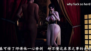 3D BBW Hot Asian Mature MILF Cheating with Young Big Cock