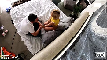 This Horny Blonde Masturbates With A Vibrator And Sucks Cock