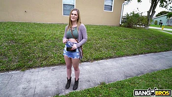 Big Tit Blonde Tricked and Fucked