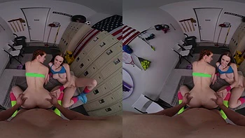 Stretching with Two Hotties 4