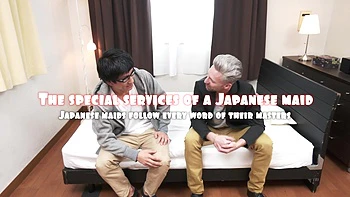 Mio Katsuki Maid-Interracial Threesome!